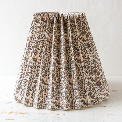 Kollam Block Printed Lampshade - Espresso