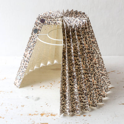 Kollam Block Printed Lampshade - Espresso