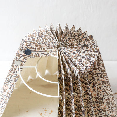 Kollam Block Printed Lampshade - Espresso