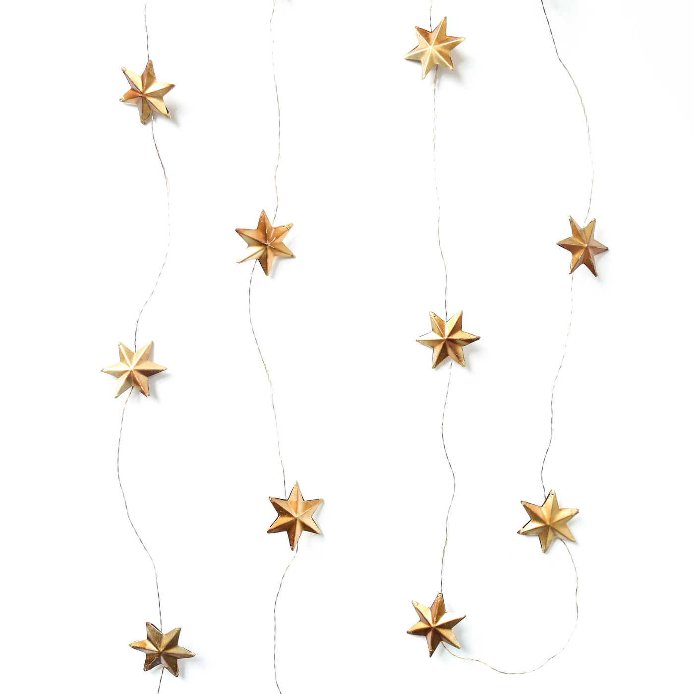 Antique Gold Star Garland - 3m