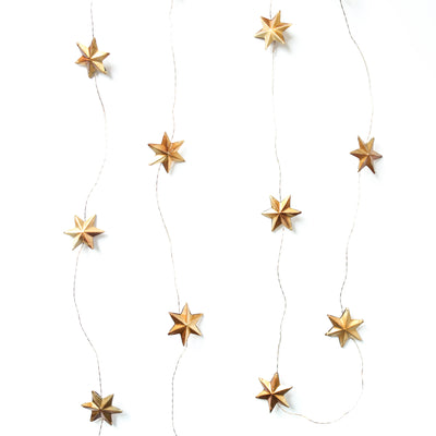 Antique Gold Star Garland - 3m