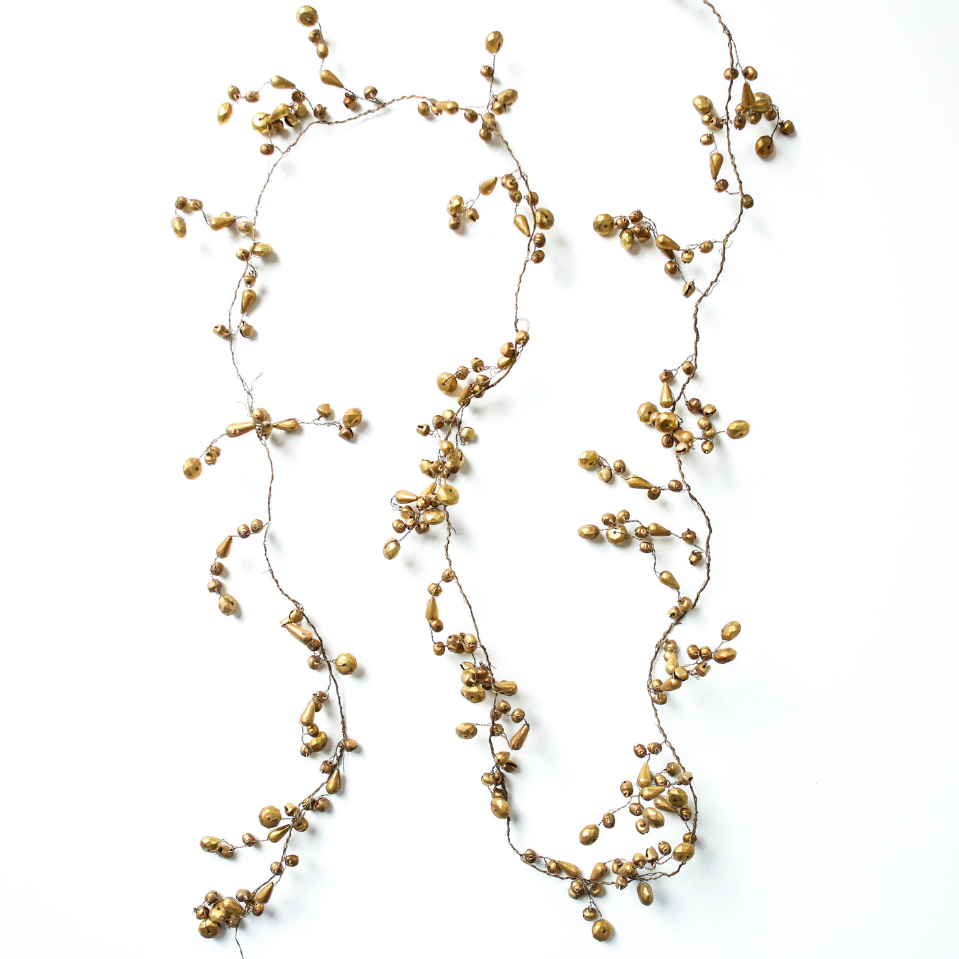 Antique Gold Jingle Bell Garland - 1.8m