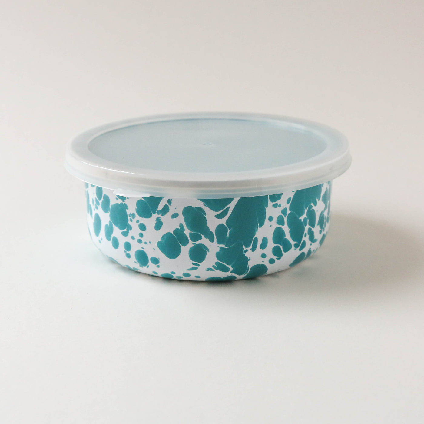 Splatter Enamel Food Storage Bowl