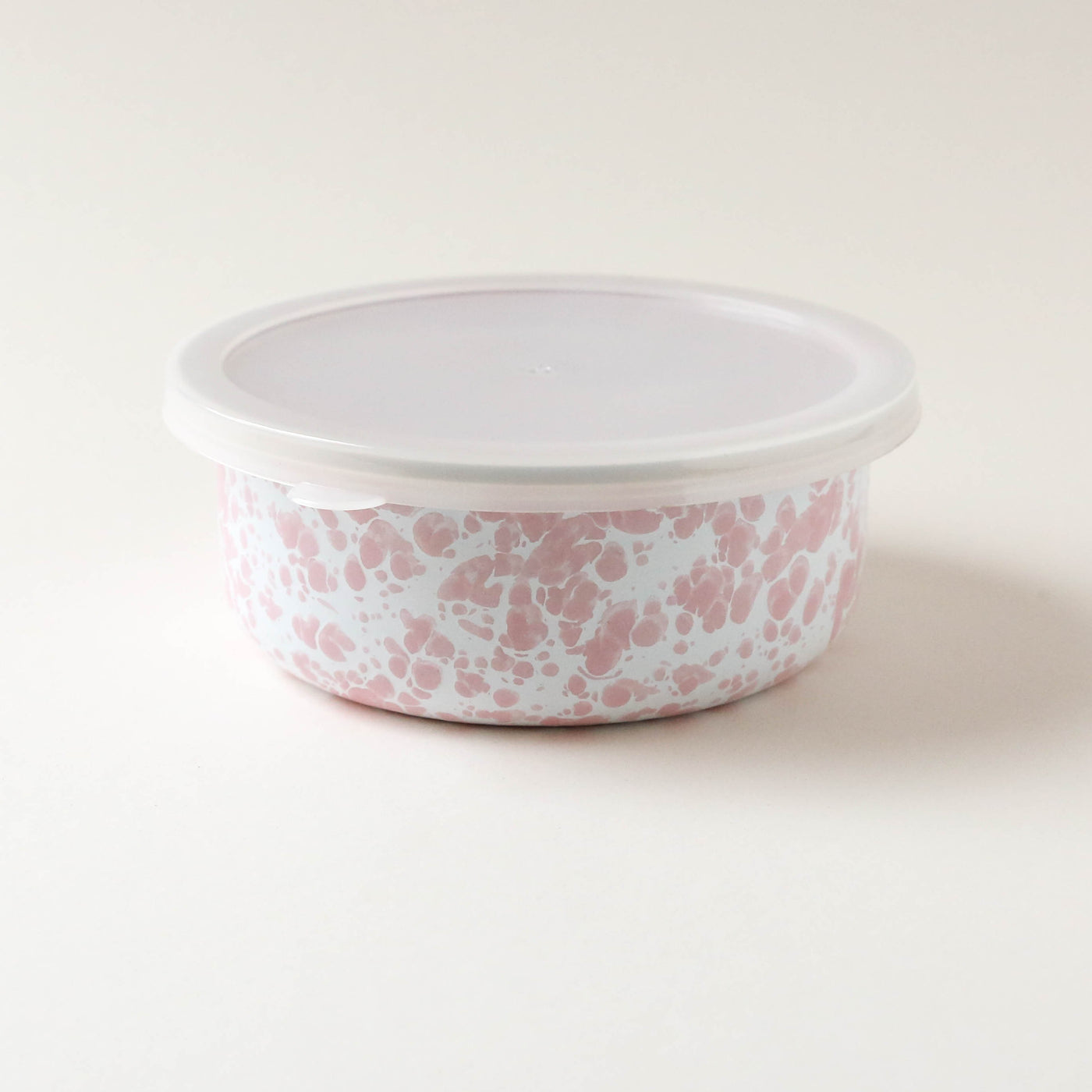 Splatter Enamel Food Storage Bowl