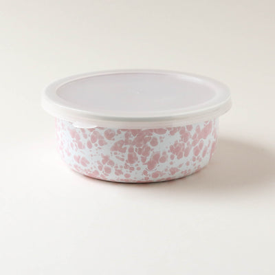 Splatter Enamel Food Storage Bowl