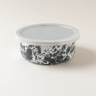 Splatter Enamel Food Storage Bowl