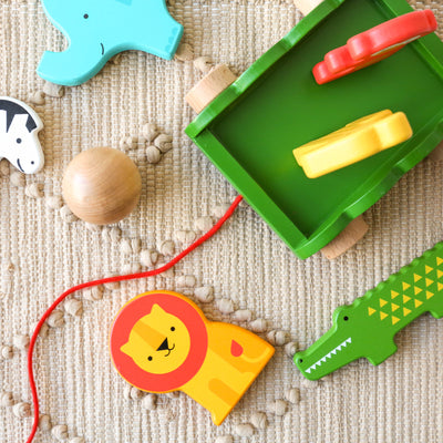 Safari Animals Wooden Bowling