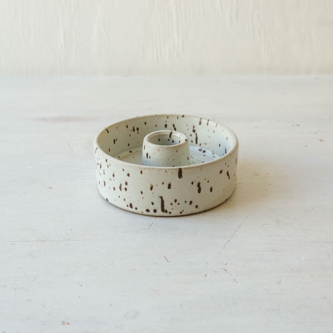 Speckled Ceramic Candle Holder - For Dinner Candles