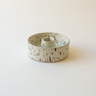 Speckled Ceramic Candle Holder - For Dinner Candles