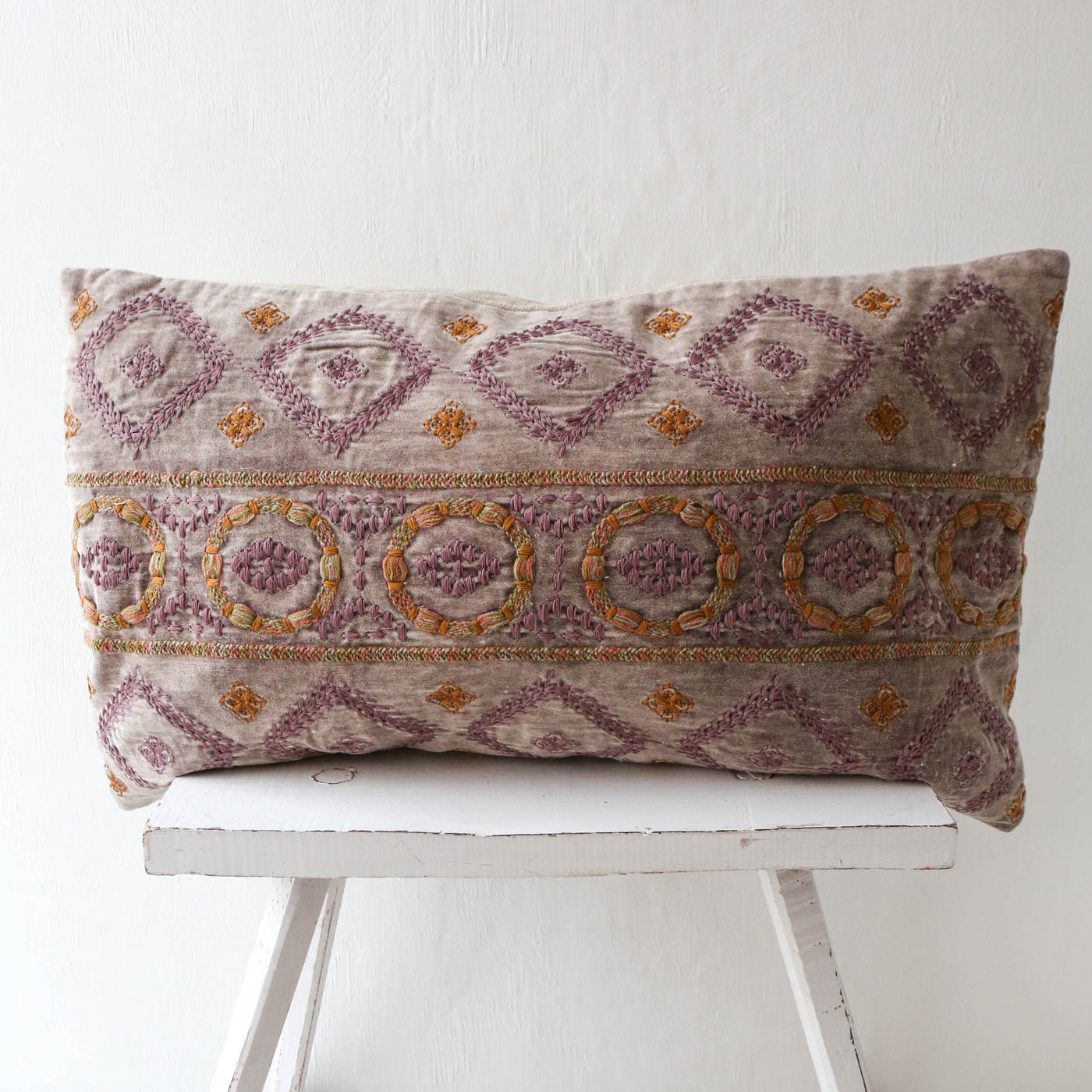 Felixia Embroidered Cotton Cushion