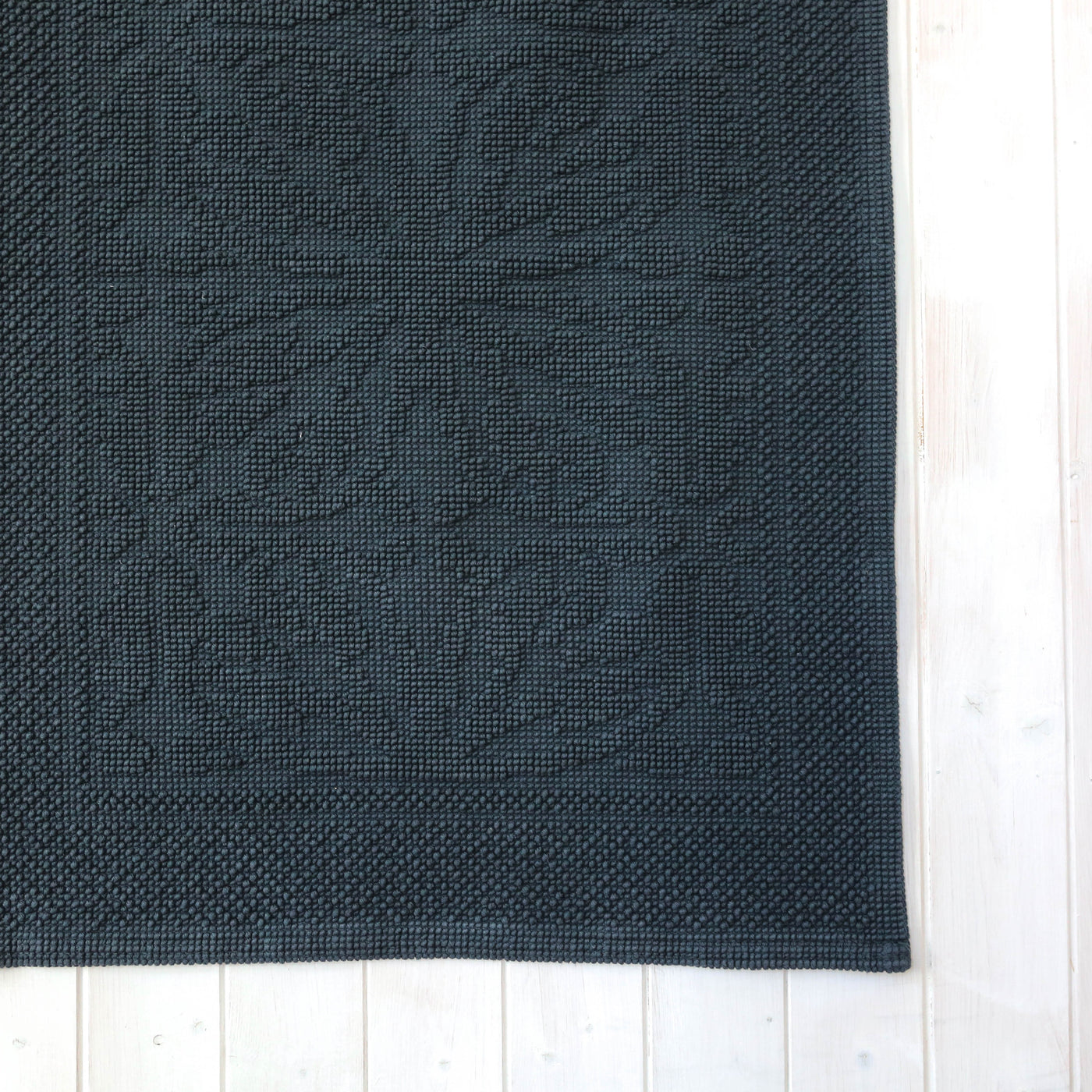 Woven Cotton Bath Mat - Denim