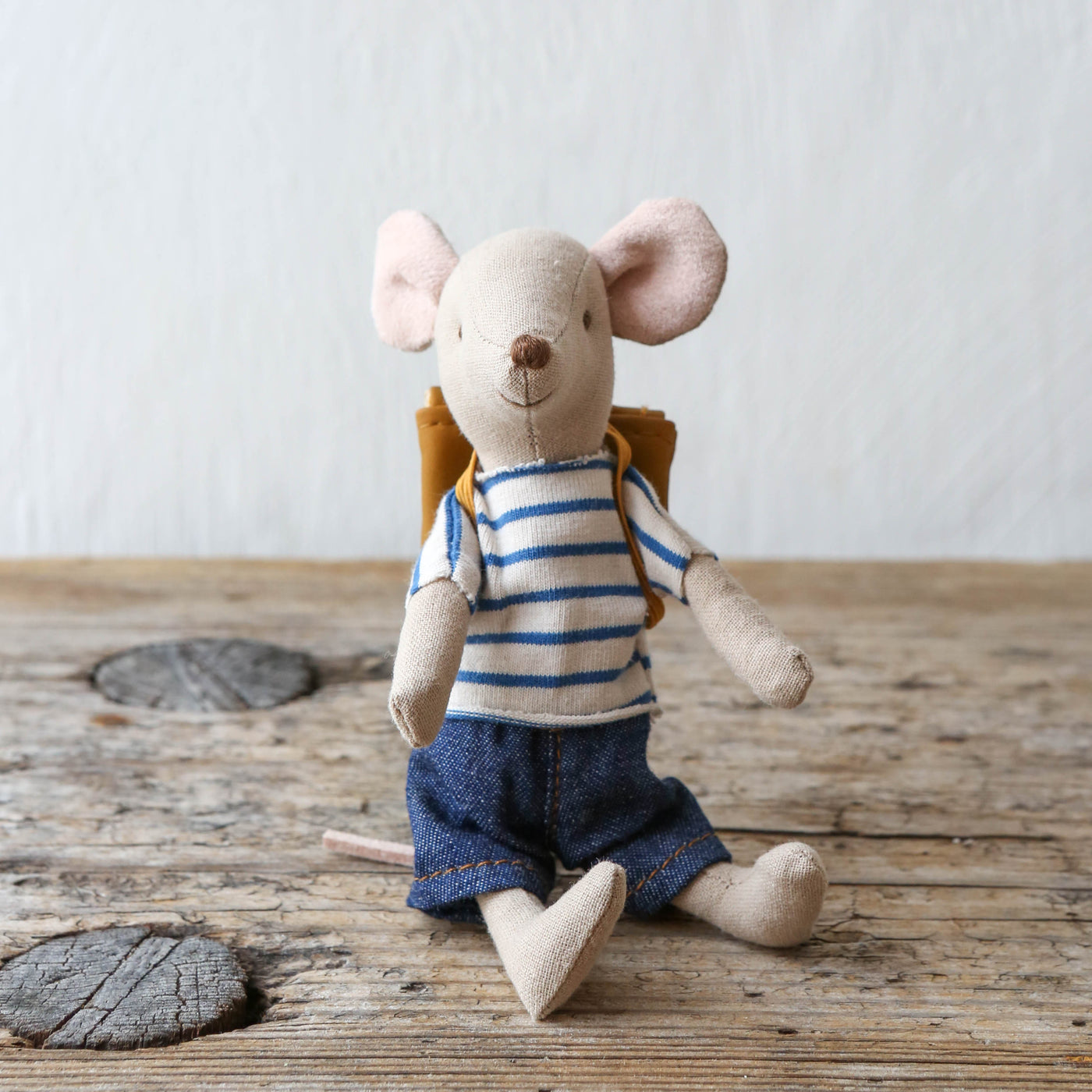Navy Tricycle Mouse with Bag - Big Brother