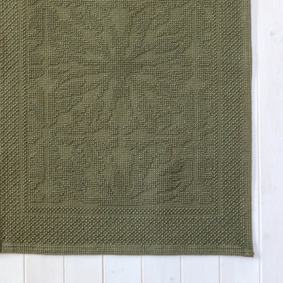 Woven Cotton Bath Mat - Khaki