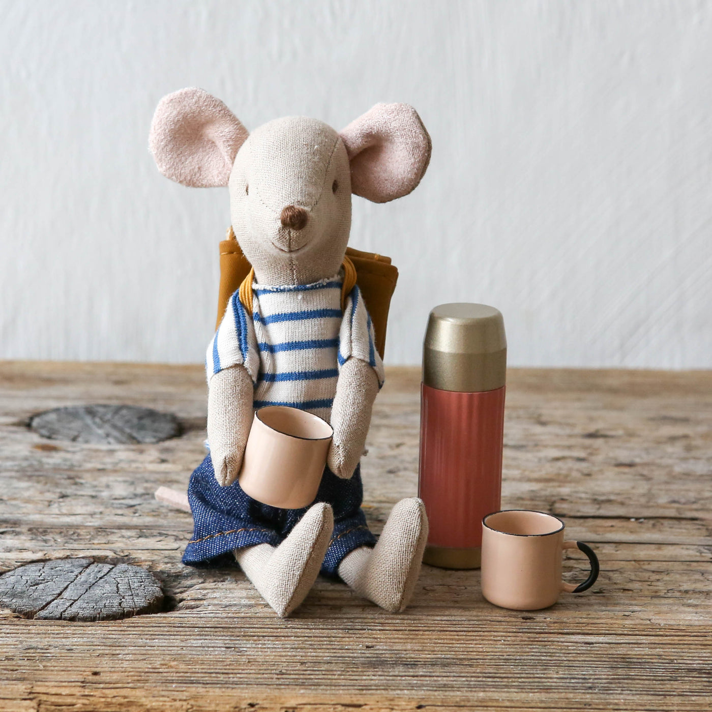 Navy Tricycle Mouse with Bag - Big Brother