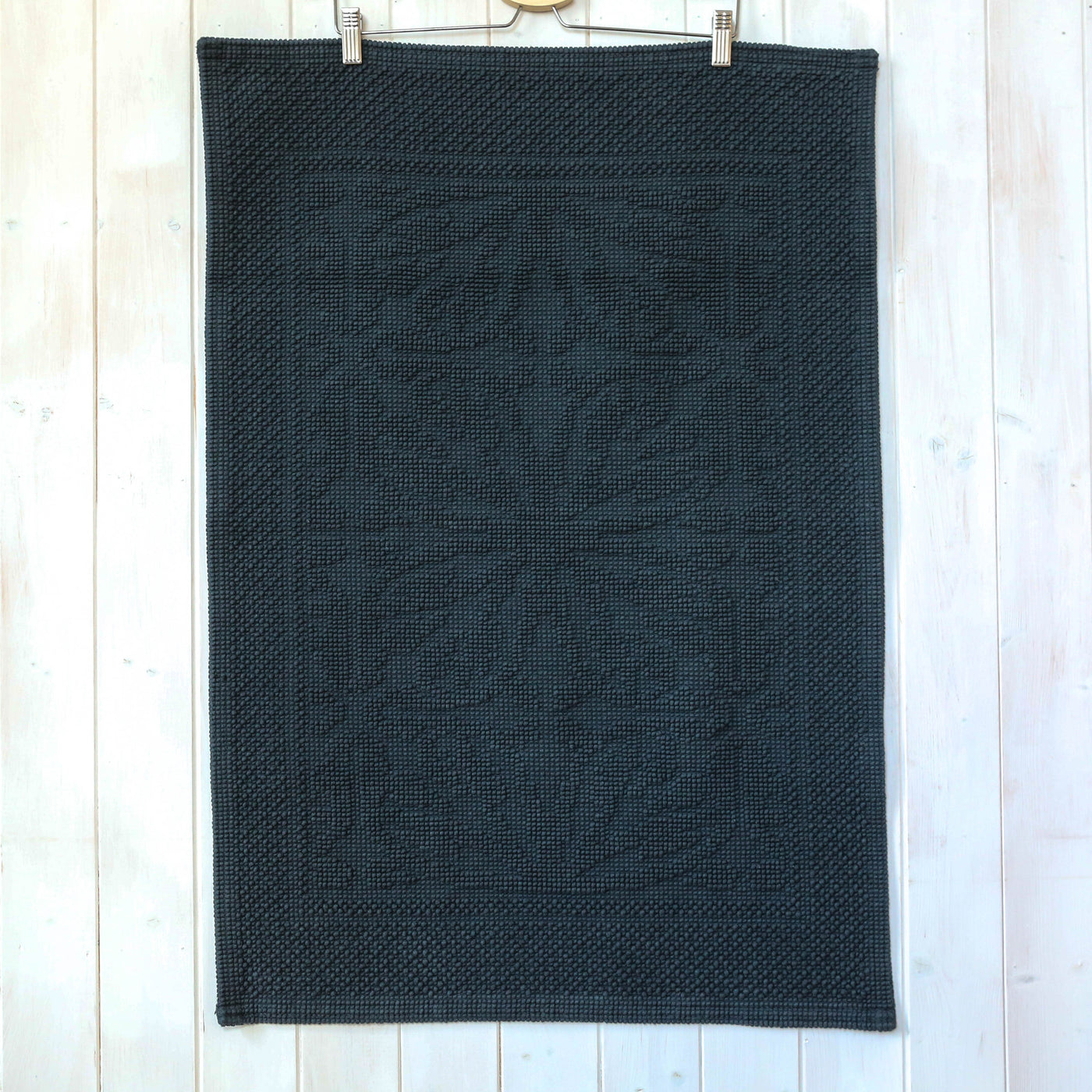 Woven Cotton Bath Mat - Denim