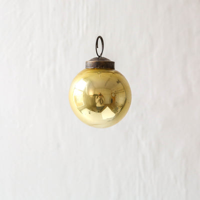 5cm Pearlescent Glass Bauble - Gold