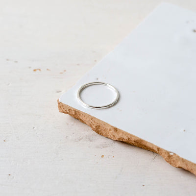 Plain Hammered Stacking Ring