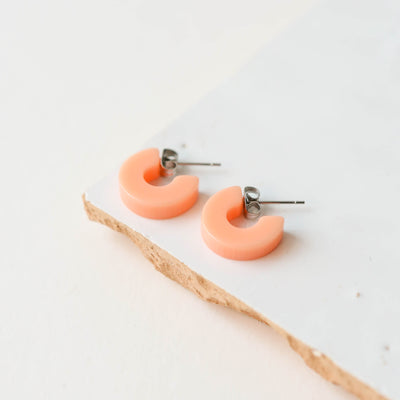 'Mali' Hoops in Peach