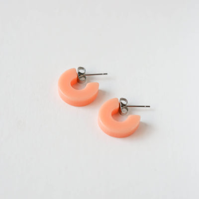 'Mali' Hoops in Peach