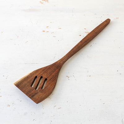 Acacia Wood Spatula With Holes