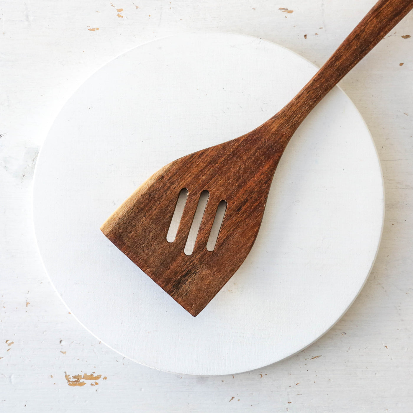 Acacia Wood Spatula With Holes