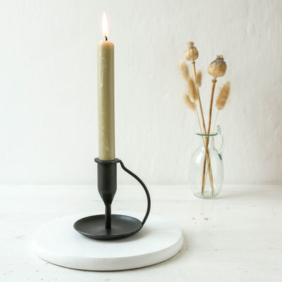 Ada Iron Candlestick - Antique Black