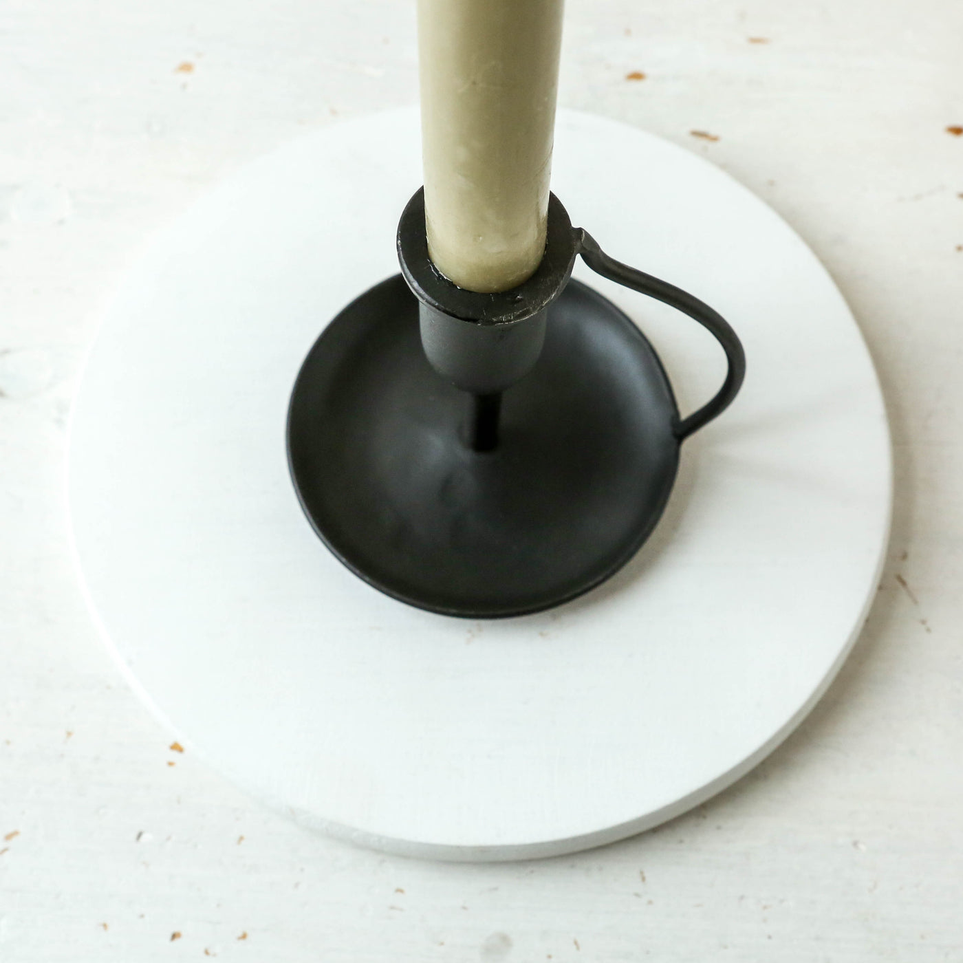 Ada Iron Candlestick - Antique Black