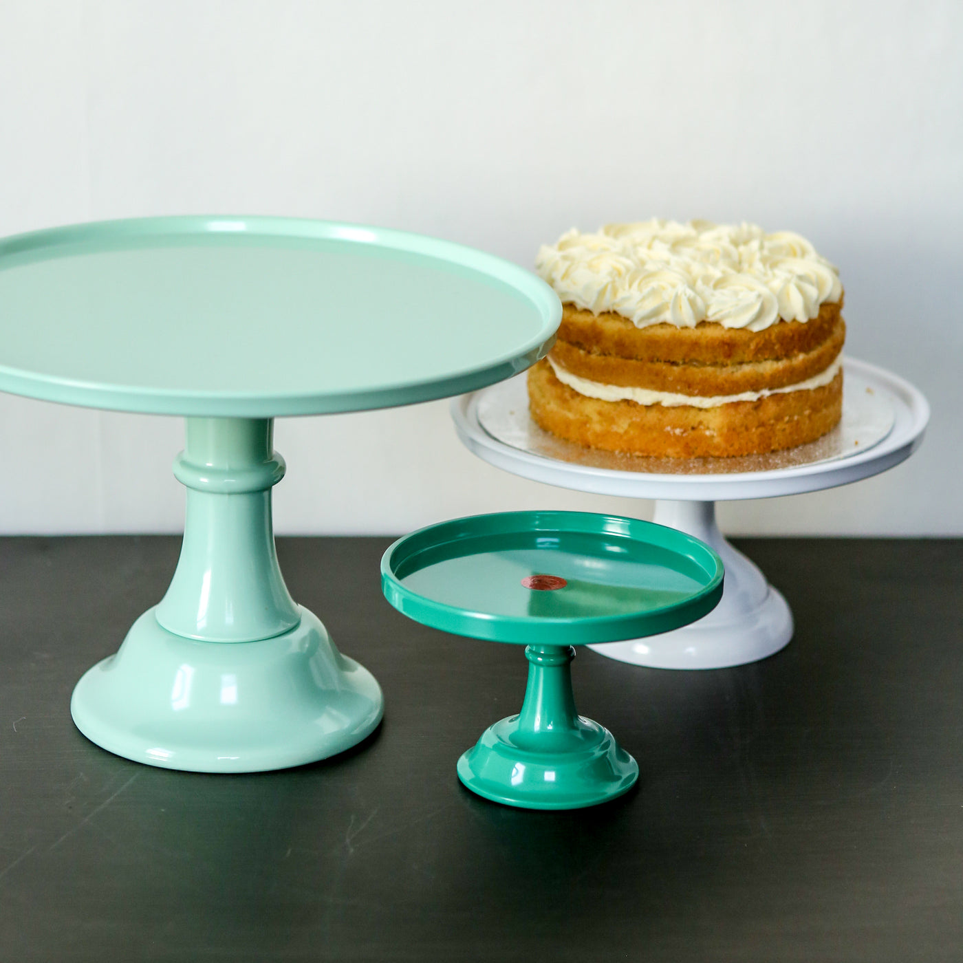 Large Mint Melamine Cake Stand