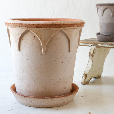 25cm Elizabeth Plant Pot & Saucer - Rose LOCAL PICK UP ONLY