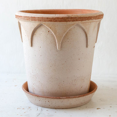 25cm Elizabeth Plant Pot & Saucer - Rose LOCAL PICK UP ONLY