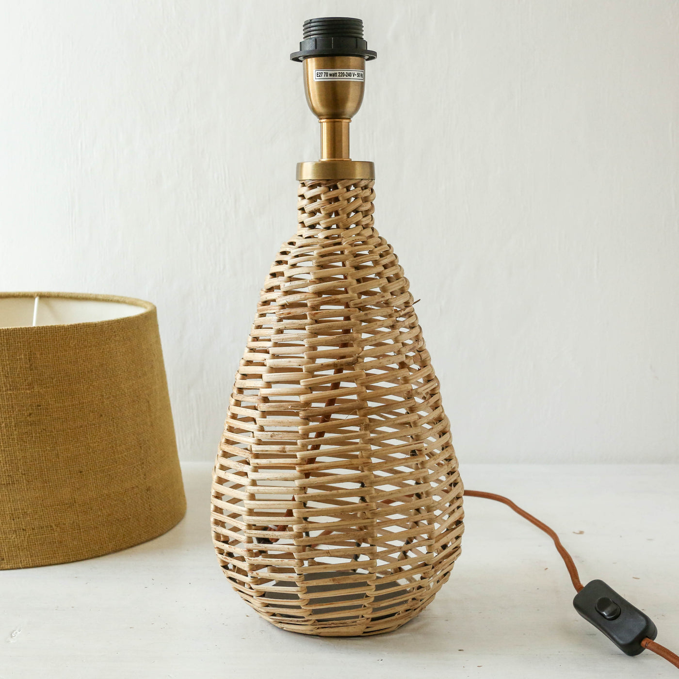 Darma Wicker Lamp Base  - Small Tall