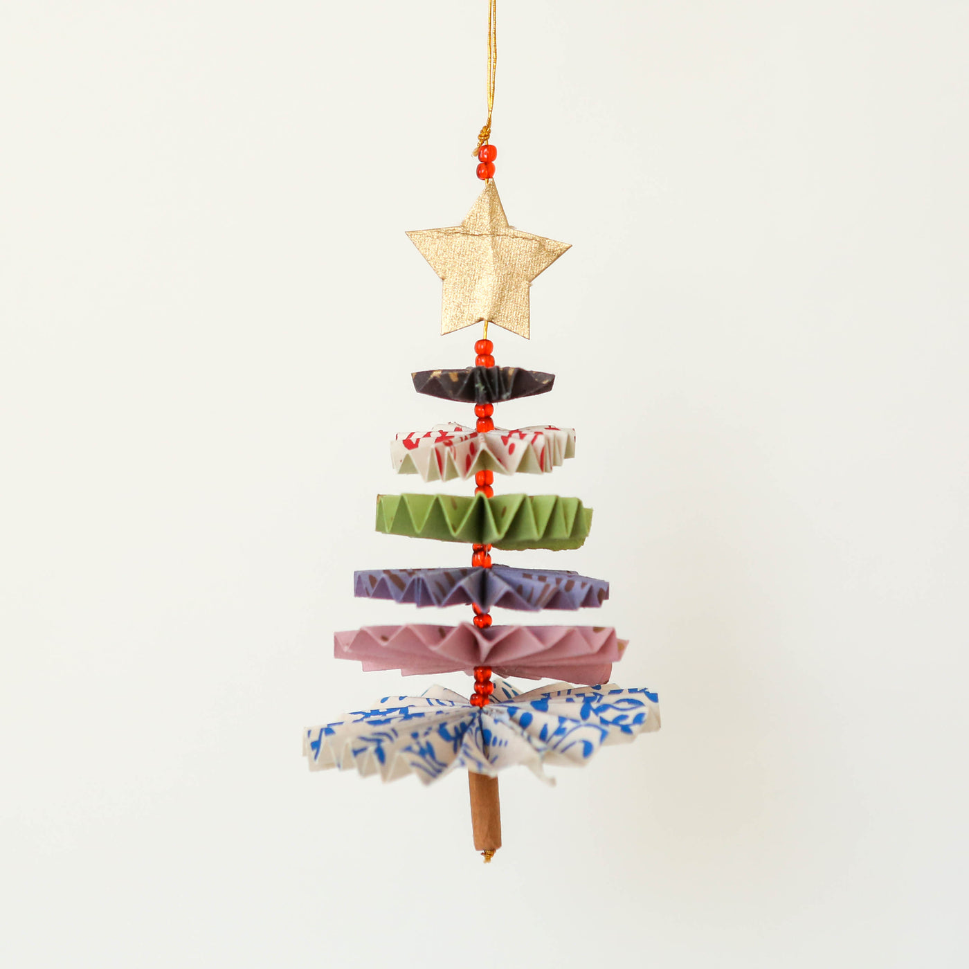 Paper Fir Tree Christmas Decoration - Multicolour
