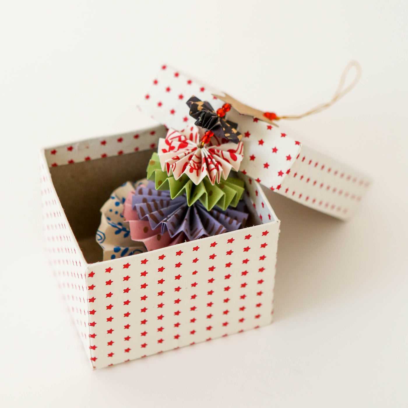 Paper Fir Tree Christmas Decoration - Multicolour