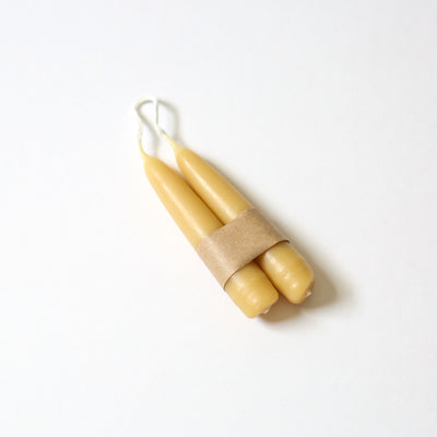 11cm Hand Dipped Beeswax Candles - Pair