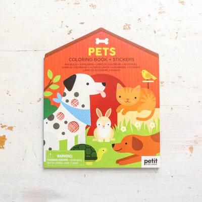 Colouring Book with Stickers - Pets