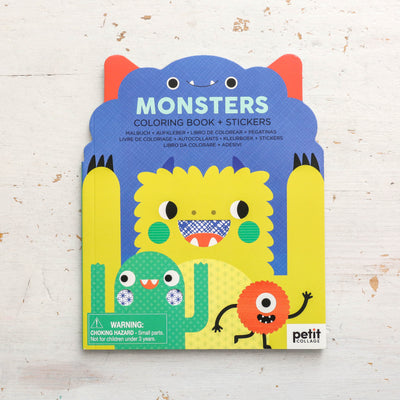 Colouring Book with Stickers - Monsters