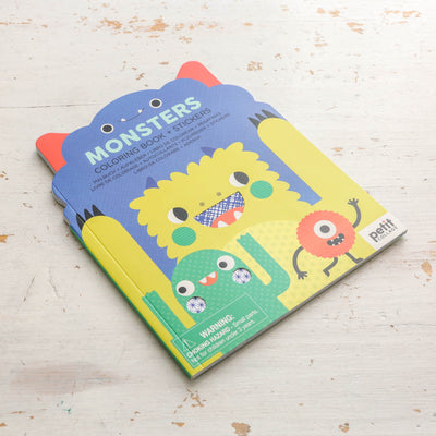 Colouring Book with Stickers - Monsters