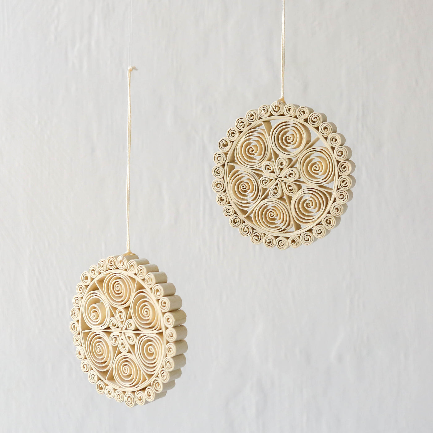 Quilled Ball Christmas Ornaments - Pack of 2