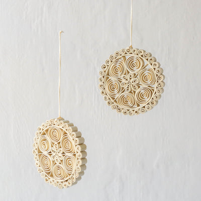 Quilled Ball Christmas Ornaments - Pack of 2