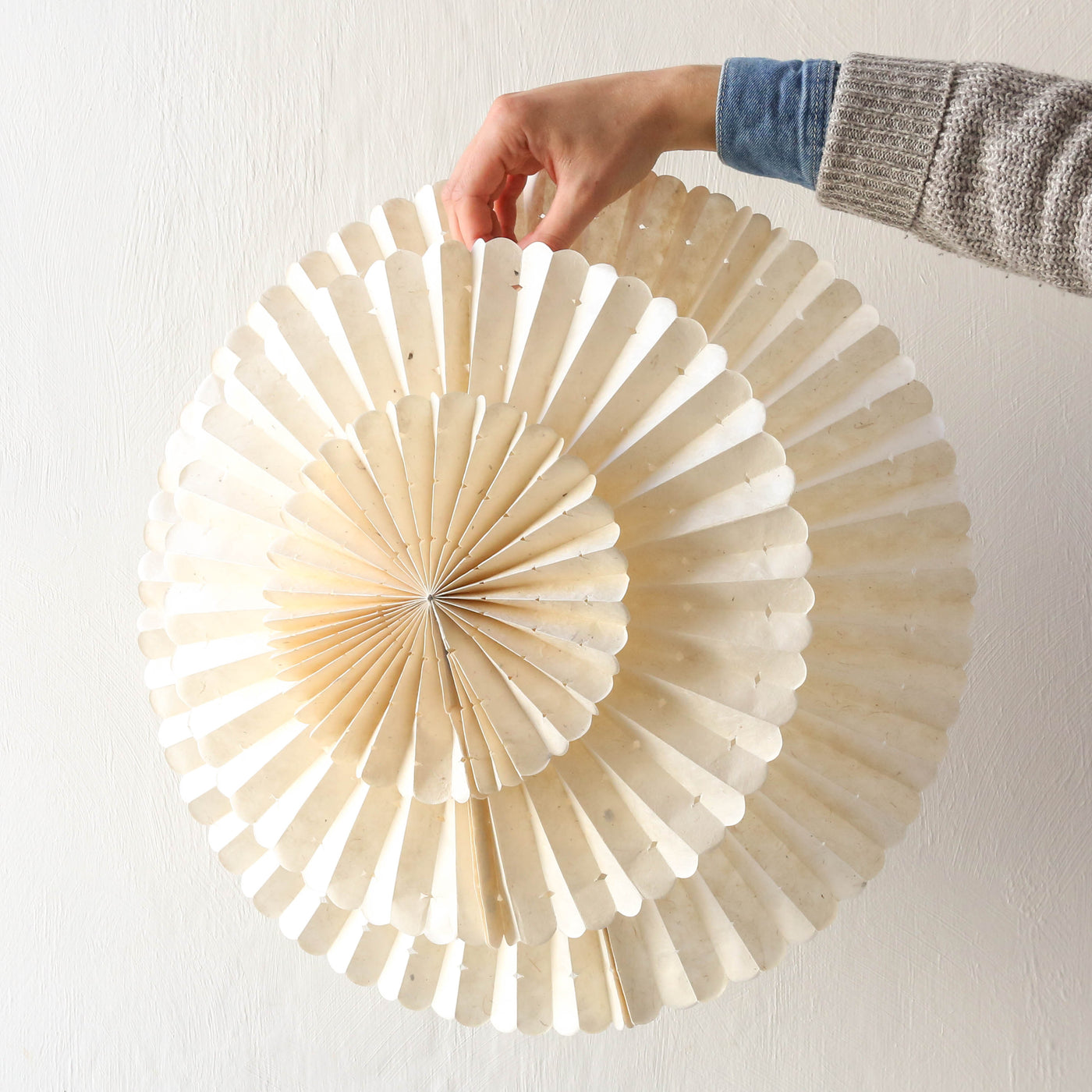 55cm 'Flake' Hanging Paper Christmas Decoration