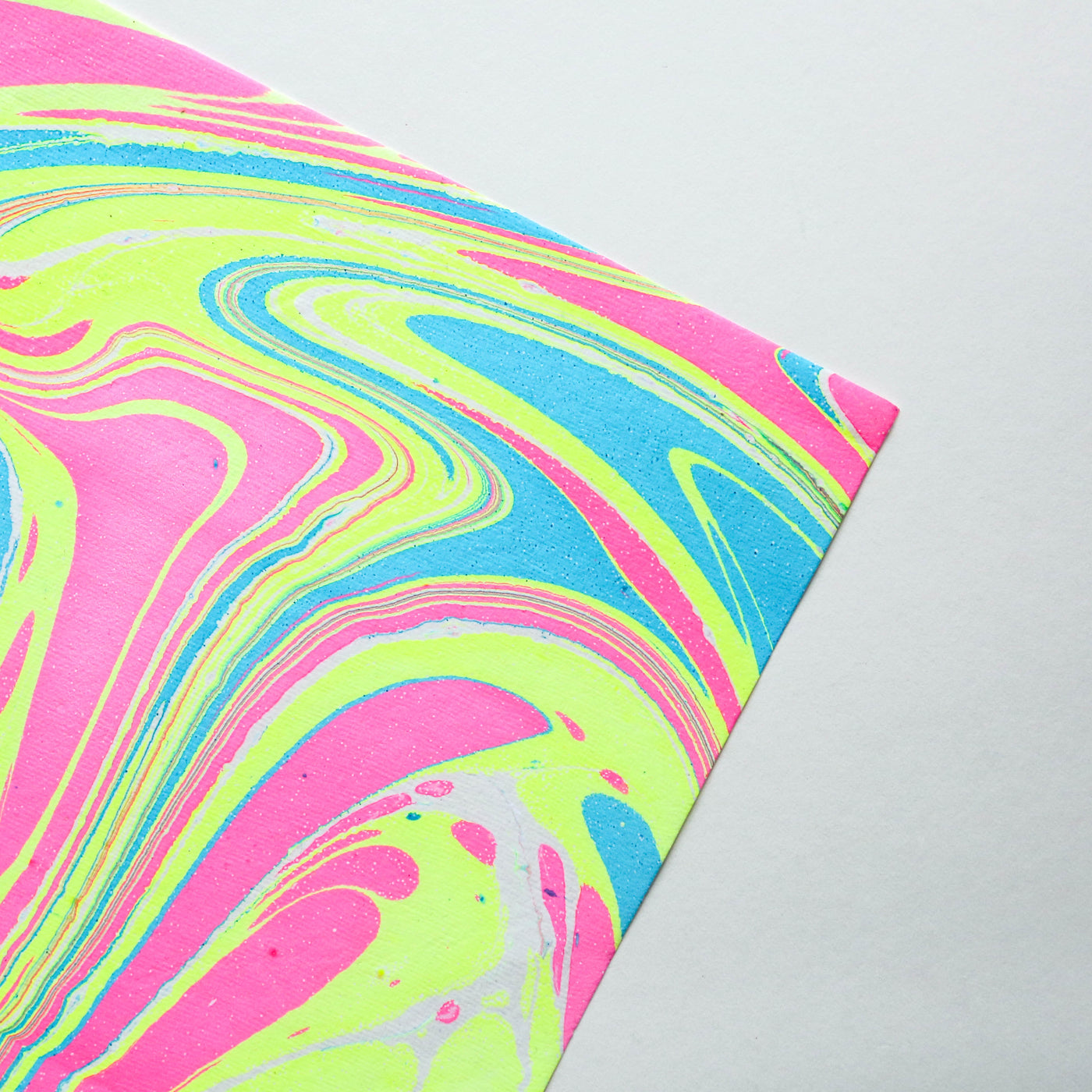 Hand Marbled Wrap - Neon Waves