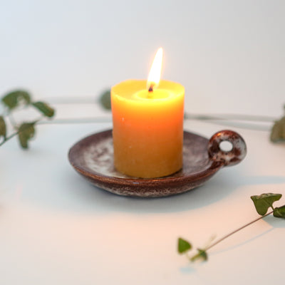 Freja Candle Stand- Rust