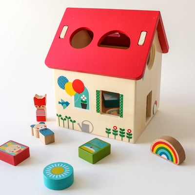 Wooden House Shape Sorter