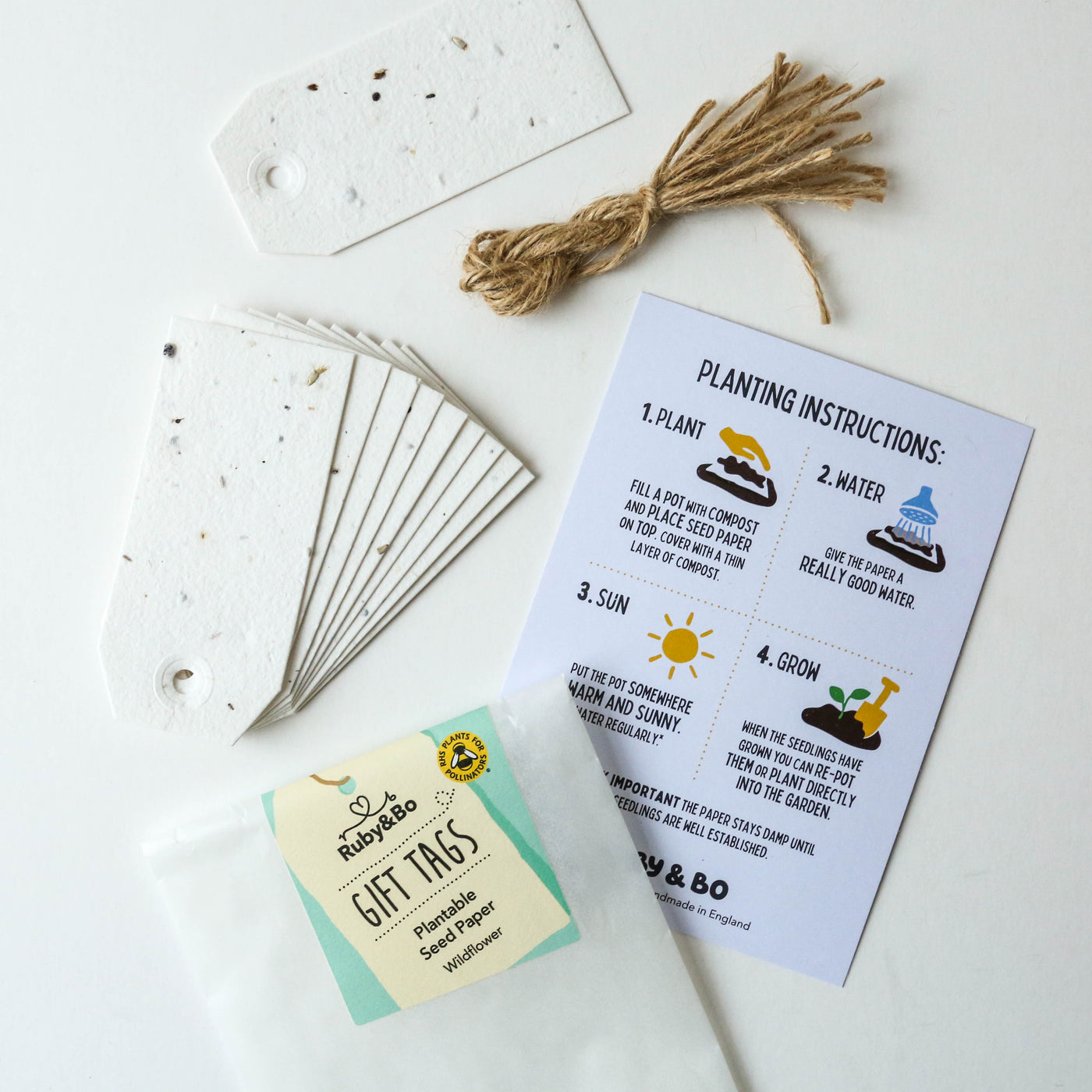 Plantable Seed Paper Gift Tags - Pack of 10