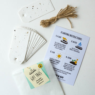 Plantable Seed Paper Gift Tags - Pack of 10