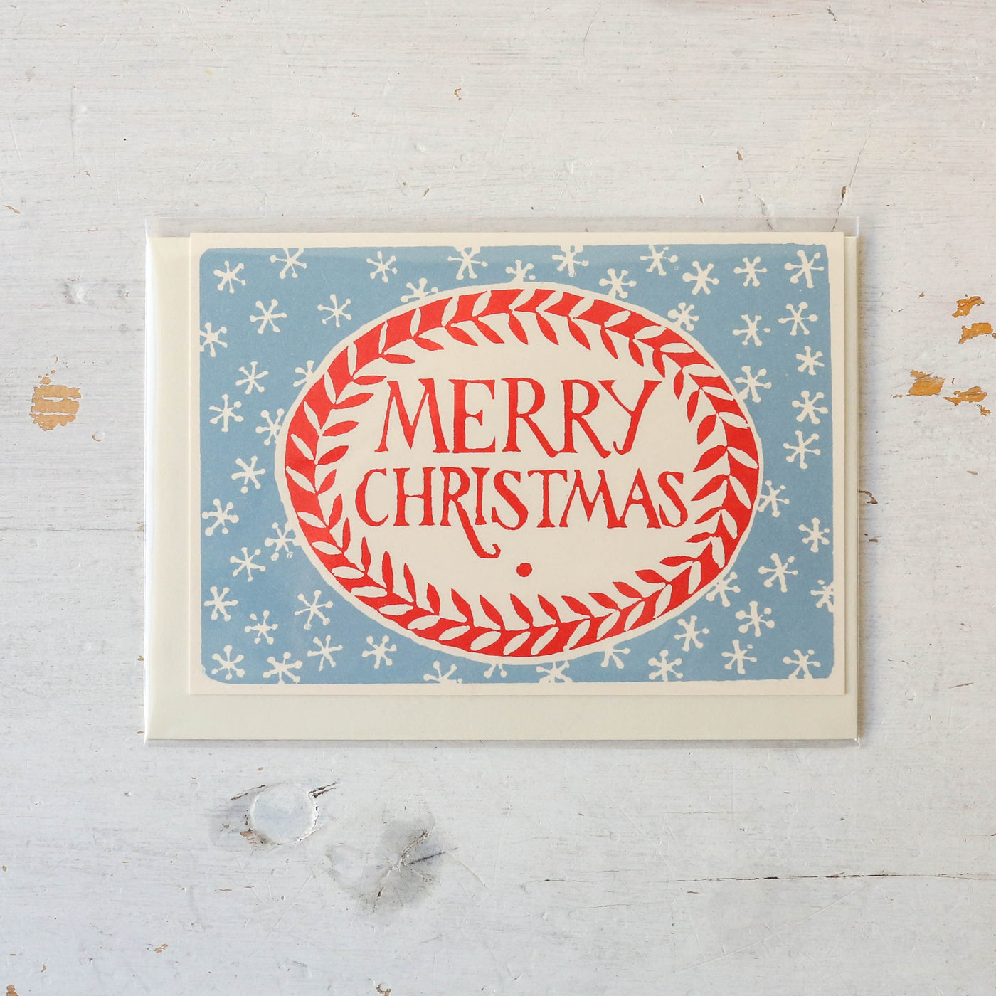 Merry Christmas Card - Red and Blue