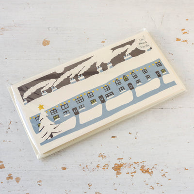 Pack of 6 Long Cards Chimneys Christmas