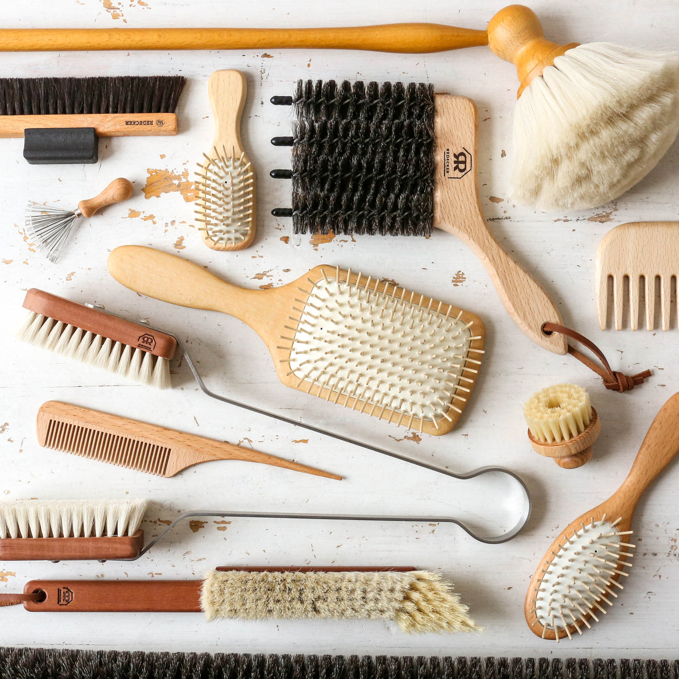 Waxed Beechwood Hair Brush
