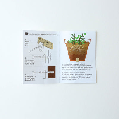 Clippy – Wall mounting kit for 5 plant pots
