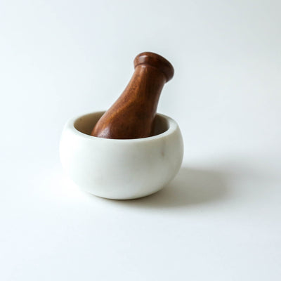 Marble Mortar & Wood Pestle